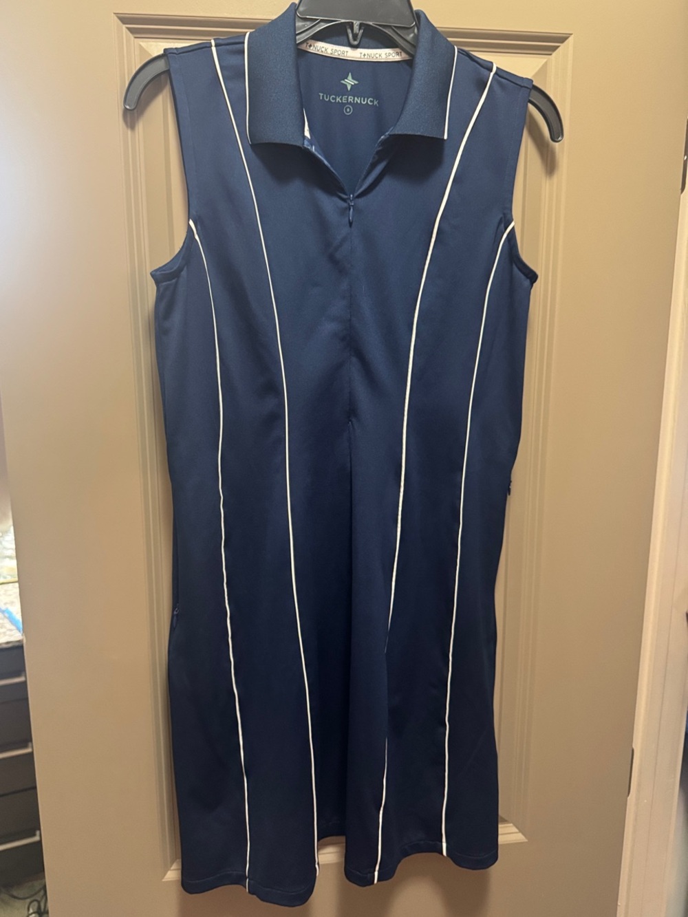 Tuckernuck Sport Roxana golf Dress with White Piping Trim